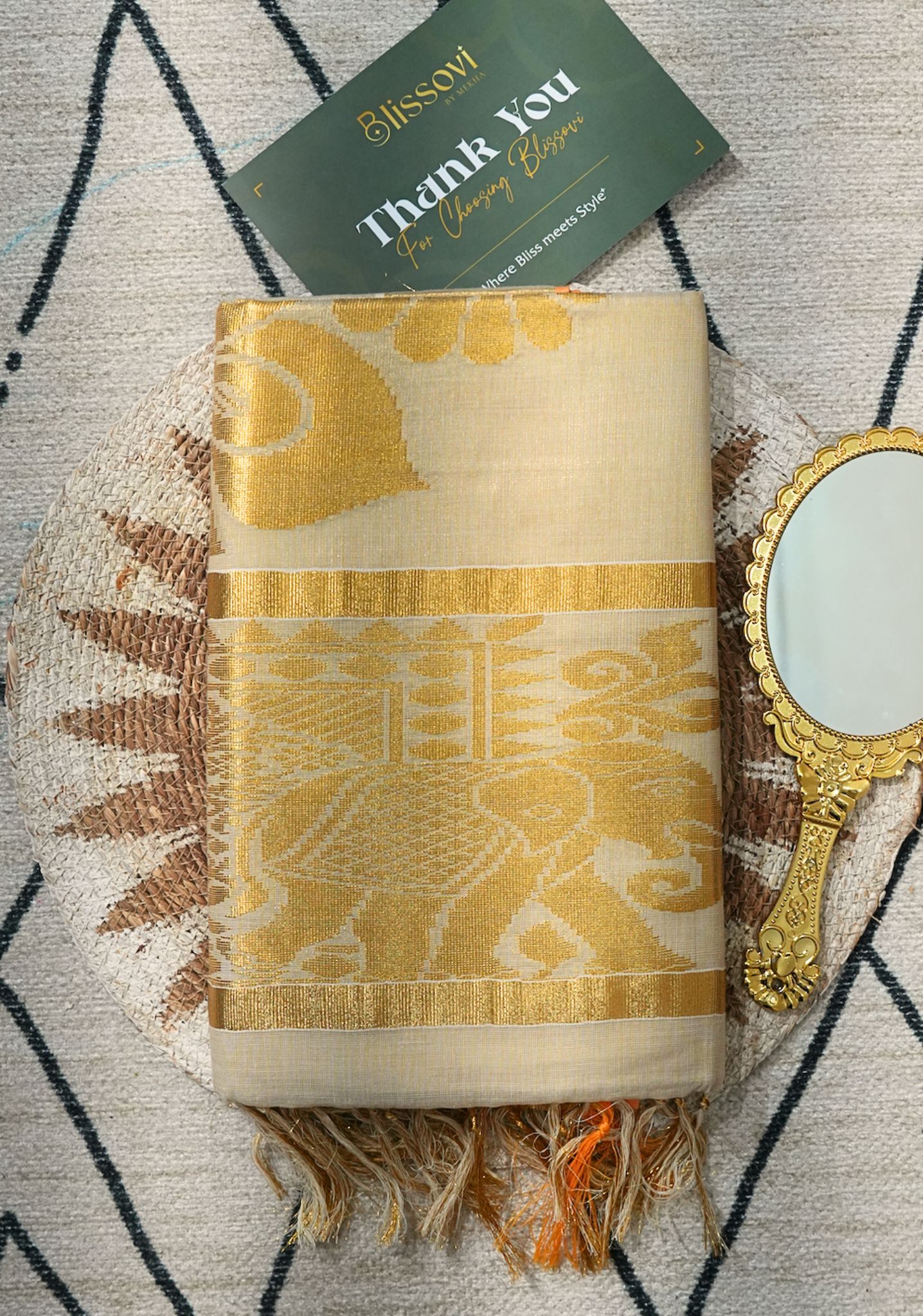 Aabha  Peacock Motif Saree